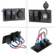 thumbnail image 4 of 2 Gang 12-24V Blue LED Rocker Switch Panel with 3.1A Dual USB Port for Car RV Marine Boat, 4 of 4