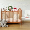 thumbnail image 3 of Walplus  Peeking Santa & Rudolph Christmas Garland Wall Sticker Decor, 3 of 6