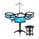 thumbnail image 2 of Baterías de simulación que tocan kits de batería rítmica con baquetas Jazz Drum Musical Azul Con Silla, 2 of 9