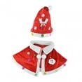 thumbnail image 4 of Cape en Velours Rouge Cape de Costume de Noël pour Performance sur Scène Carnaval, 4 of 10