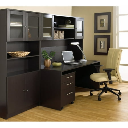 Jesper Office 100 Series Executive Desk And Hutch With Bookcase Jesper Office 100 Series Executive Desk And Hutch With Bookcase Cherry