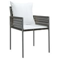 thumbnail image 3 of vidaXL 7 Piece Garden Dining Set with Cushions Poly Rattan and Steel, 3 of 5