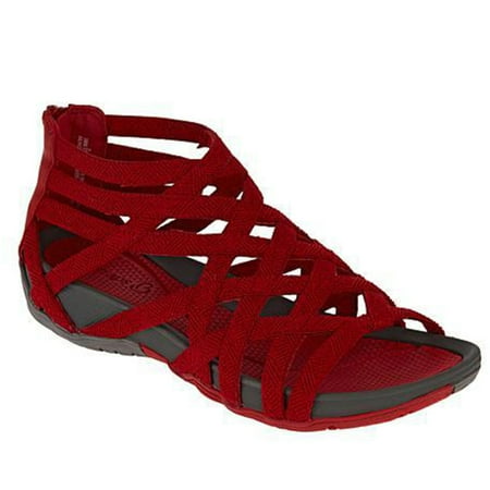 

Summer Roman Shoes Vintage Style Fish Mouth Summer Beach Shoes 42 Red