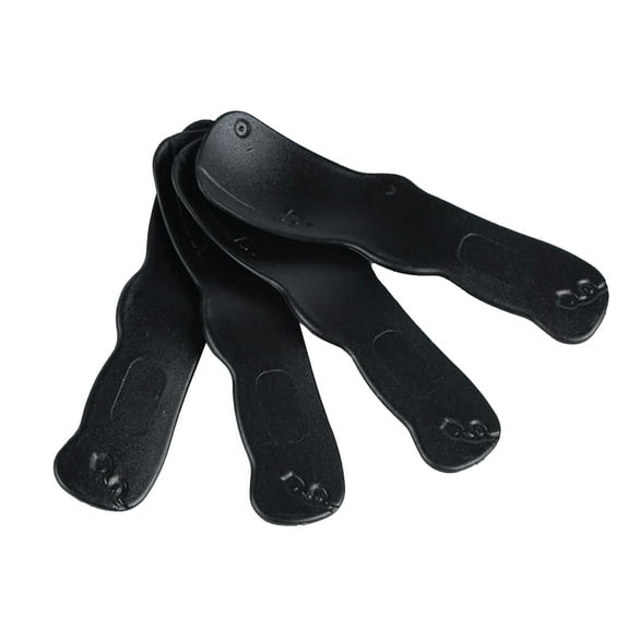 Set of 20 Black Plastic Disposable Dessert Tableware Ice Cream Paddle Spoon