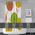 thumbnail image 6 of Dandelion Shower Curtain, Abstract Orange and Green Shower Curtain for Bathroom Waterproof Fabric Floral Shower Curtain Set with Hooks, 72x84 Inch, 6 of 6