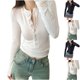 thumbnail image 1 of Sudadera de lactancia,Suéter informal de manga larga con cuello en V para mujer, jersey de poliéster suave, largo regular para uso diario, sopatenor, 1 of 7