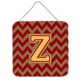 thumbnail image 1 of Letter Z Chevron Garnet & Gold Wall or Door Hanging Prints, 1 of 1