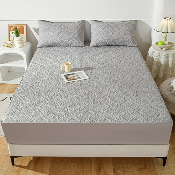 Waterproof Laminated Cotton Mattress Protector - Bed Sheet & Fitted Bed Cover, Dustproof & Stain-Resistant Bed Hat for Ultimate Protection