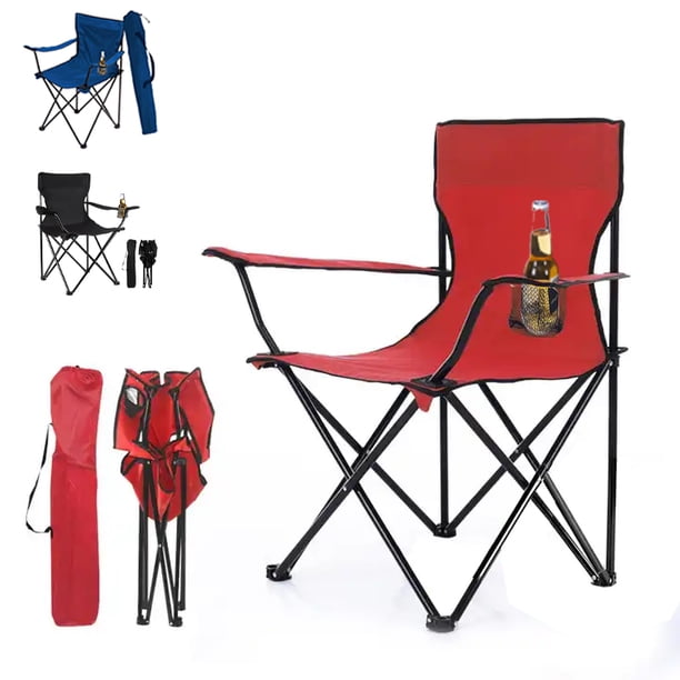 Silla Camping Y Playa Plegable Portatil Impermeable Para Exteriores Alberca Jardin Rojo