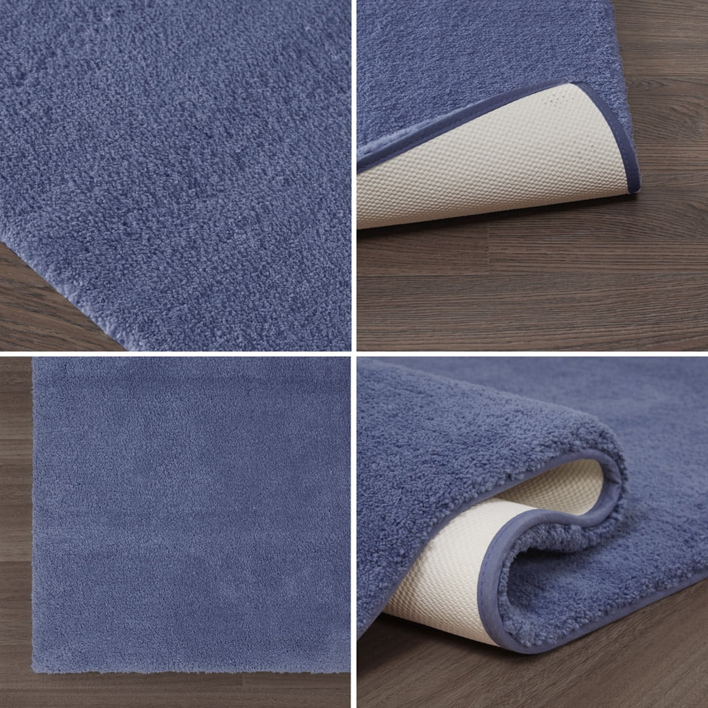 MAYEERTY Soft Polyester Bath Runner Rug, 24" x 40", Navy