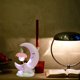 thumbnail image 2 of KAKOWELY 1 lámpara de noche de resina con forma de unicornio y luna, adorno artesanal para regalo., 2 of 5