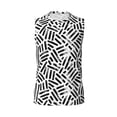 thumbnail image 6 of Lsque Weave Geometric Print Men's Cotton Blend Sleeveless Muscle Shirts (S-3XL)- Moisture Wicking, Odor Protection, UPF 30+,X-Large, 6 of 8