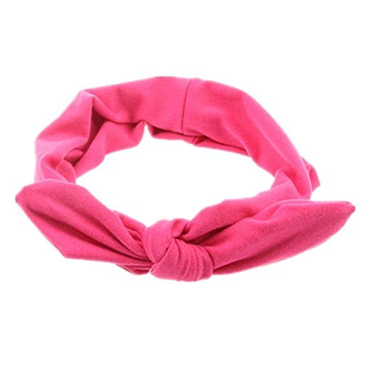 Daily Headband Bow Fabric Fashion Ear Ribbons Common Usual Solid Color Head Wrap