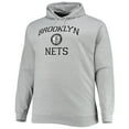 thumbnail image 2 of Men's Heathered Gray Brooklyn Nets Big & Tall Heart & Soul Pullover Hoodie, 2 of 3