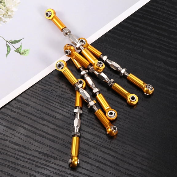 ELAYARD 6Pcs Premium Metal Turnbuckle Rod Linkage in Yellow for Rc Car Precision Cnc Machined