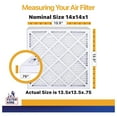 thumbnail image 2 of 14x14x1 Air Filter | 4-PACK | MERV 13 HVAC Pleated A/C Furnace Filters | MADE IN USA | Actual Size: 13.5 x 13.5 x .75", 2 of 5