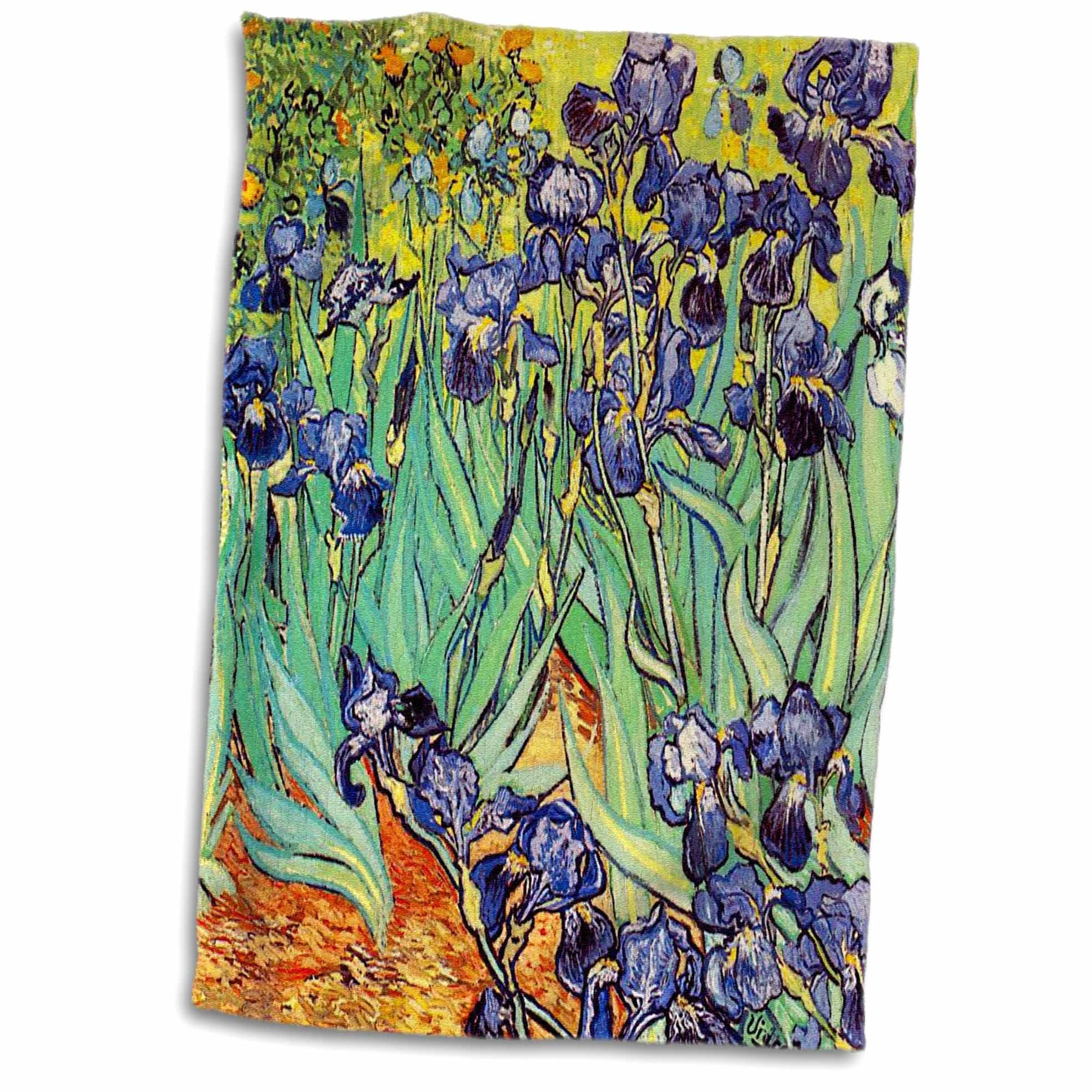 3dRose Irises by Vincent van Gogh 1889 - purple flowers iris garden