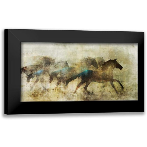 Roko, Ken 14x9 Black Modern Framed Museum Art Print Titled - Horses, Beautiful And Free