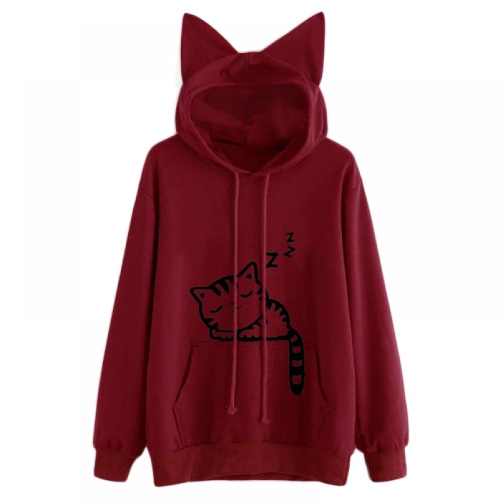 Sleeping cat hoodie outlet