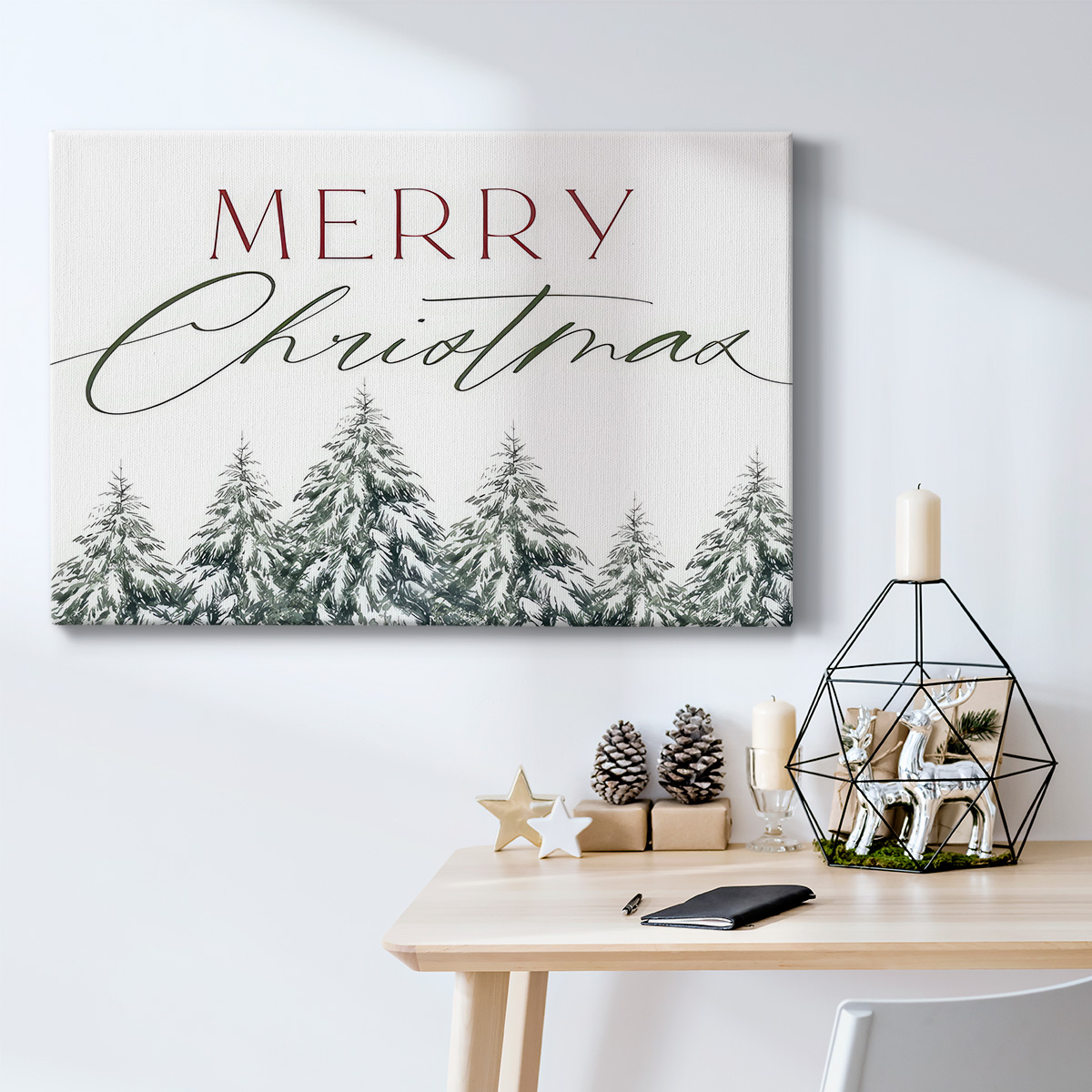 Merry Christmas Trees- Gallery Wrapped Canvas