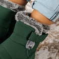 thumbnail image 4 of Fsgntruao Snow Boots for Women Fashion Winter Shoes Warm Round Toe Mid Heel Medium Tube Boots, 4 of 6