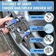 thumbnail image 6 of Saker Torque Multiplier Wrench Set, 1:20 Torque Multiplier, Heavy Duty Labor-Saving Nut Disassembly Tool with 17mm/19mm/21mm Sockets Perfect for Loosening Car Tire Lug Nuts, 6 of 8