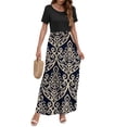 thumbnail image 3 of OutfitShow Women Summer Dress Short Sleeve Casual Long Dress Loose Maxi Dresses with Pockets, 3 of 6