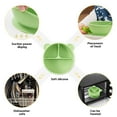 thumbnail image 6 of Food-Grade Silicone Stay Put Suction Bowls + Lid + Straw + Spoon + Fork for Babies Toddlers,Divided Design,Learning Bowl, 6 of 8