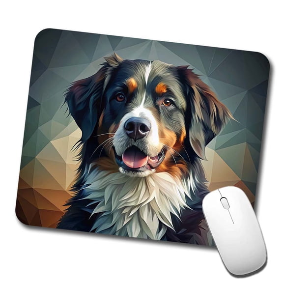 Bernese Mountain Dog Contemporary Art Mouse Pad Low Profile Gaming Mat