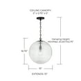 thumbnail image 3 of 1 Light Pendant In Minimalist Style-16.75 Inches Tall And 15 Inches Wide-Matte Black Finish    -Traditional Installation Capital Lighting 349911Mb, 3 of 7