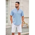 thumbnail image 6 of COOFANDY Men Beach Shirt Short Sleeve Hippie Summer Casual Vacation Shirt, 6 of 9