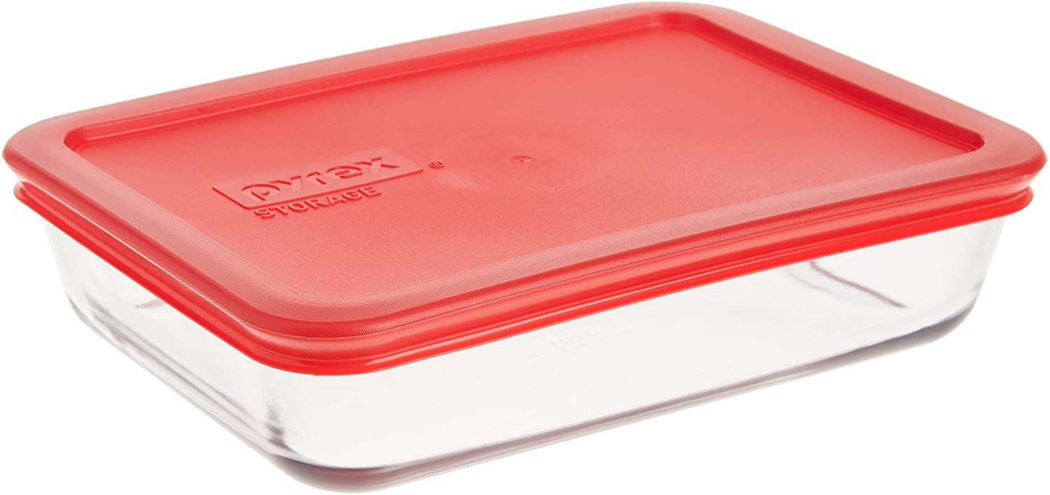 Pyrex 3Cup Single Rectangular Glass Food Storage Container with Lid