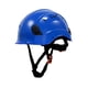 thumbnail image 1 of Matsuzay Casco de seguridad Equipo de protección Casco duro Transpirable de larga duración A prueba de golpes 6 puntos con visera Ajustable a Cadenas y protecciones para puertas de seguridad Azul, 1 of 6