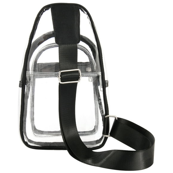 Clear Small Sling Bag Clear Purse Bag Clear Chest Bag Portable Crossbody Bag for Travel