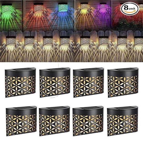 Kanstar Solar Wall Security Lights Motion Sensor LED Waterproof 8 Pack