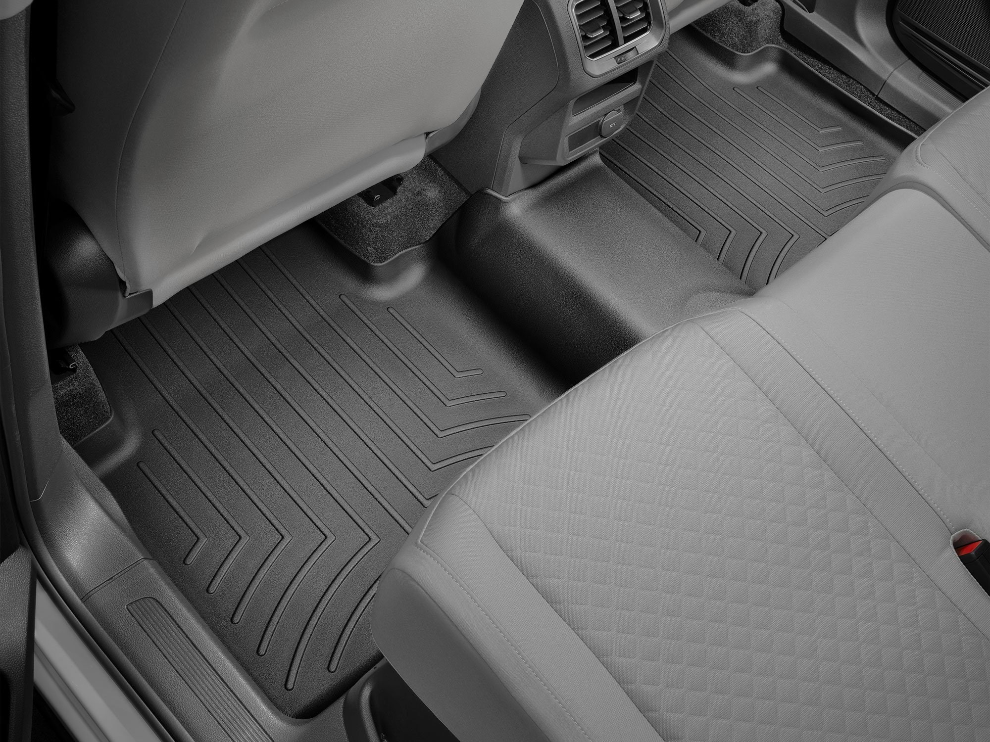 WeatherTech Custom Fit FloorLiners compatible with 2020-2024 VW Tiguan - 2nd Row, Black