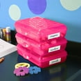 thumbnail image 5 of Sterilite Small Pencil Box, Plastic Case with Hinged Lid and Snap Latch, Portable Storage for Back to School Supplies, Neon Pink, 5 of 8