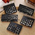 thumbnail image 4 of Women earring girl stud ear drop set pearl bohemian geometric crystal heart stud----H11-1256-04--Product code 84179 H11-1256-04, 4 of 5