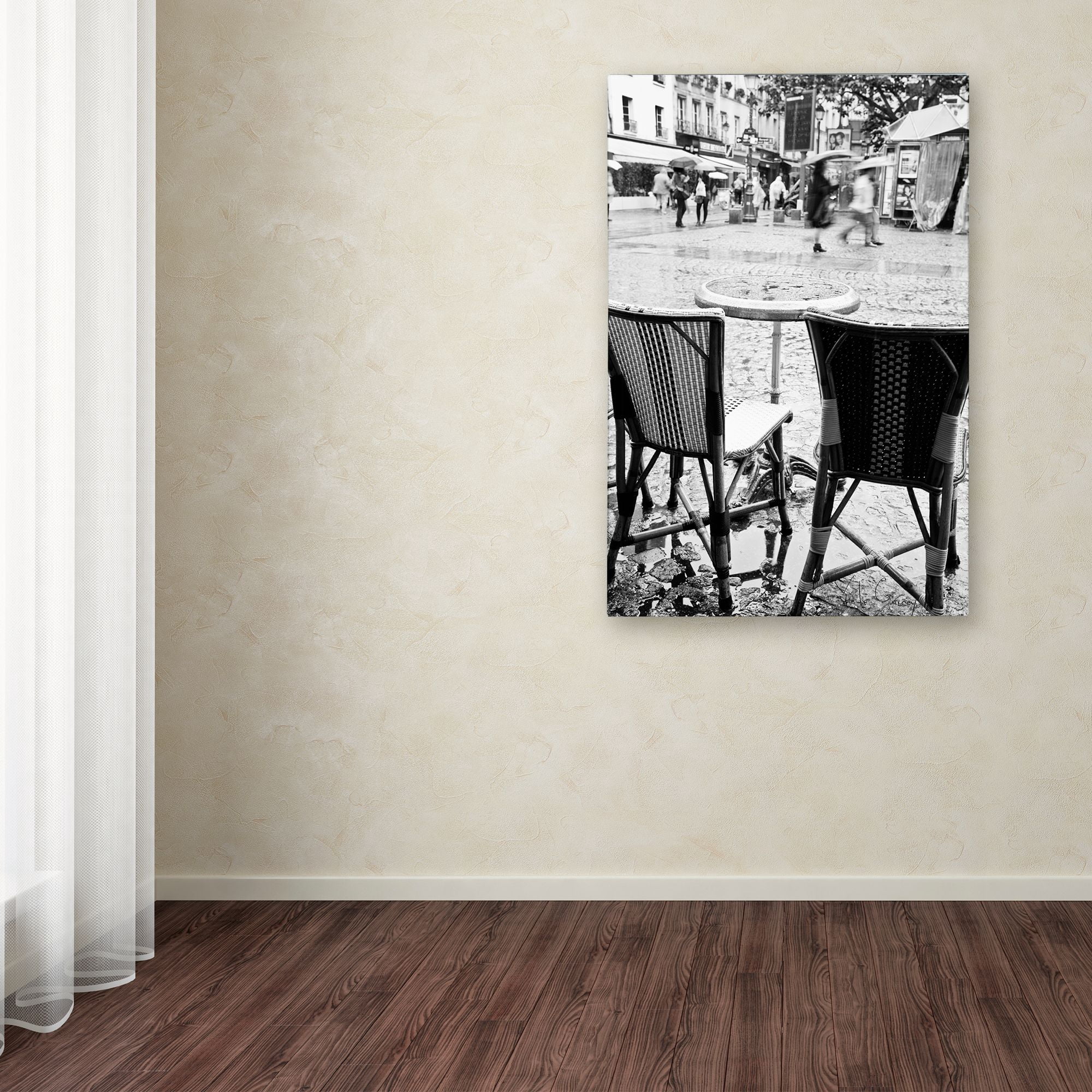 Trademark Fine Art "Paris Cafe for 2" Canvas Art by Yale Gurney