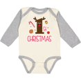 thumbnail image 3 of Inktastic 1st Christmas Reindeer Boys or Girls Long Sleeve Baby Bodysuit, 3 of 5