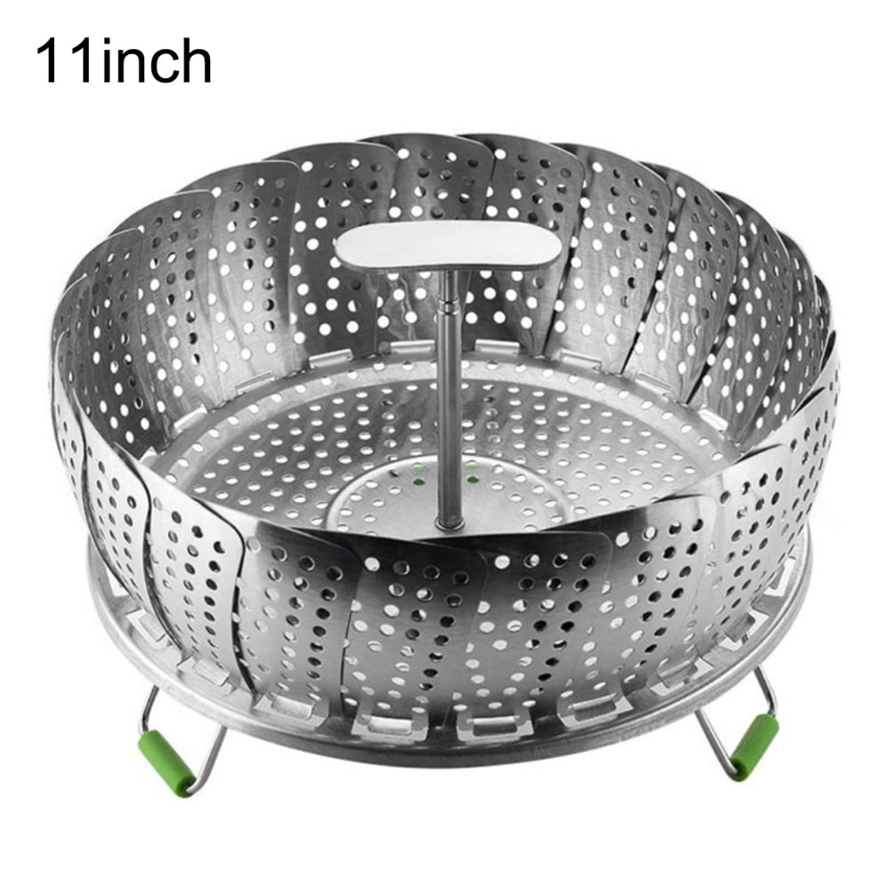 Details about   Stainless Steel Vegetable Steamers For Cooking Basket Folding Steamer Extendable 