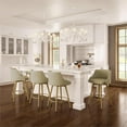 thumbnail image 2 of Amisco Duncan 27.75" Fabric and Metal Swivel Counter Stool in Beige/Golden, 2 of 6