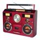 thumbnail image 5 of Estación de Sonido Estéreo Boombox Rojo con Bluetooth y Grabadora de Casete, 5 of 6