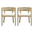 thumbnail image 2 of MODERNLUXE Dining Chairs Set of 2,Farmhouse Country Rattan Dining Chair with Curved Backrest for Living Room, Kitchen,Natural, 2 of 7