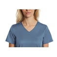 thumbnail image 6 of Elements Women's EL9115 Four Way Stretch Mock Wrap Scrub Top Ceil Blue Small, 6 of 6