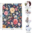 thumbnail image 4 of Pioneer Flower Floral Print Pattern Blanket,Comfortable Soft Flannel Throw Blanket,All Season,Warm Lightweight Blankets for Sofa Bed Couch Living Room Chair,30"x40", 4 of 4