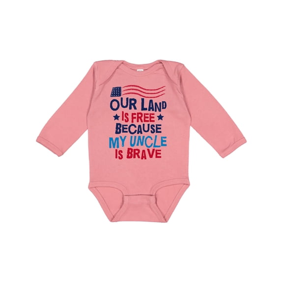 Inktastic Military Uncle Proud Nephew Freedom Boys or Girls Long Sleeve Baby Bodysuit