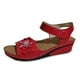 thumbnail image 2 of WILLBEST Sandalias Elegantes Para Mujer Para Uso Diario Informal, Diseño De Punta Abierta Con Detalles Recortados, Tacón De Cuña Y Cierre De Velcro Para Atuendos De Verano., 2 of 8