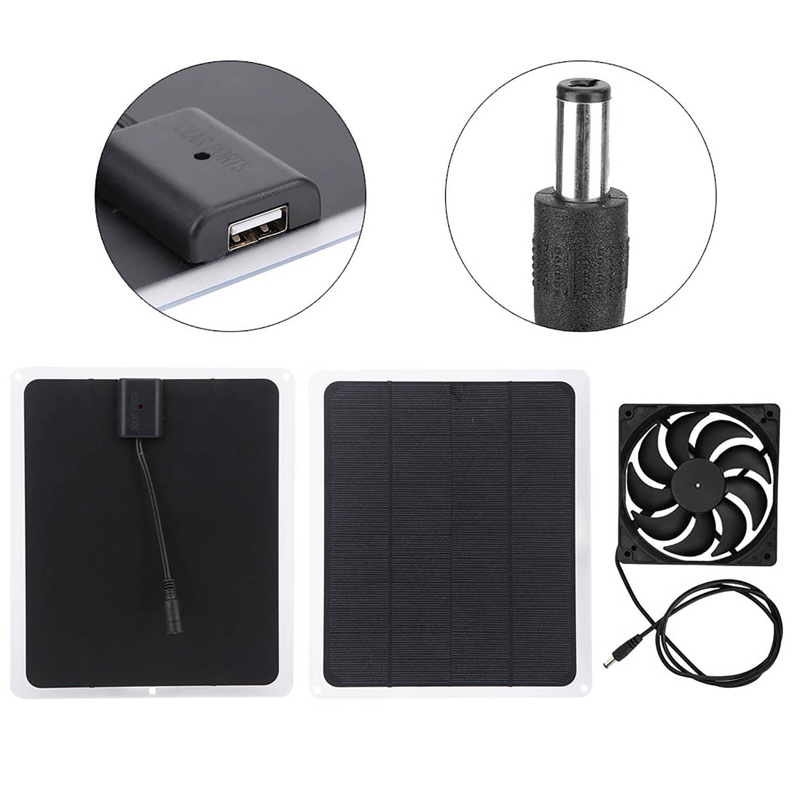 OTVIAP 10W 12V Solar Panel Power Generation Board Battery Charging USB Output Pet Exhaust Fan Set,Solar Panels,Solar Chargers