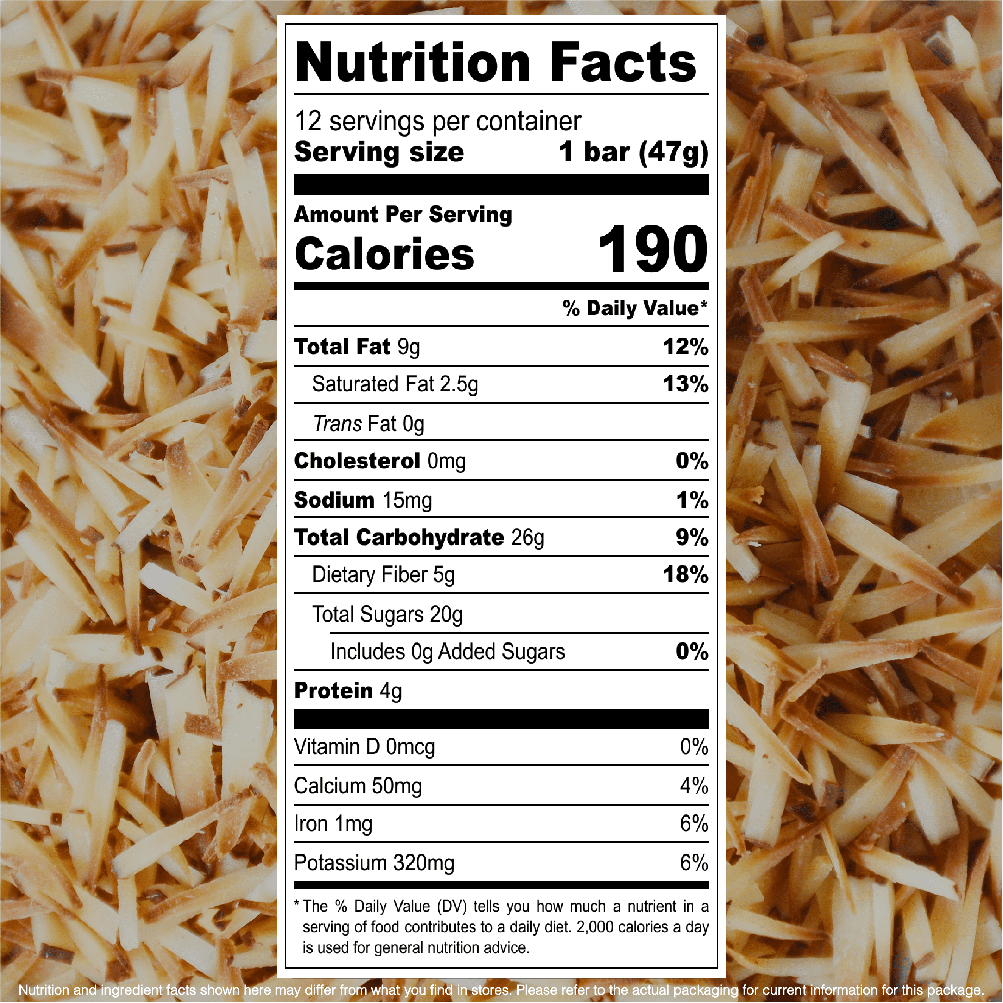 Organic Coconut Fruit & Nut Bar, Jonesbar, Certified Organic & Kosher, Gluten Free, Vegan, 12 Count (Pack of 1)